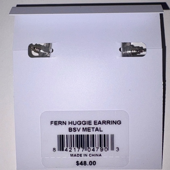 Kendra Scott Fern Huggie Earrings — BSV Metal — New On Card - Picture 4 of 5